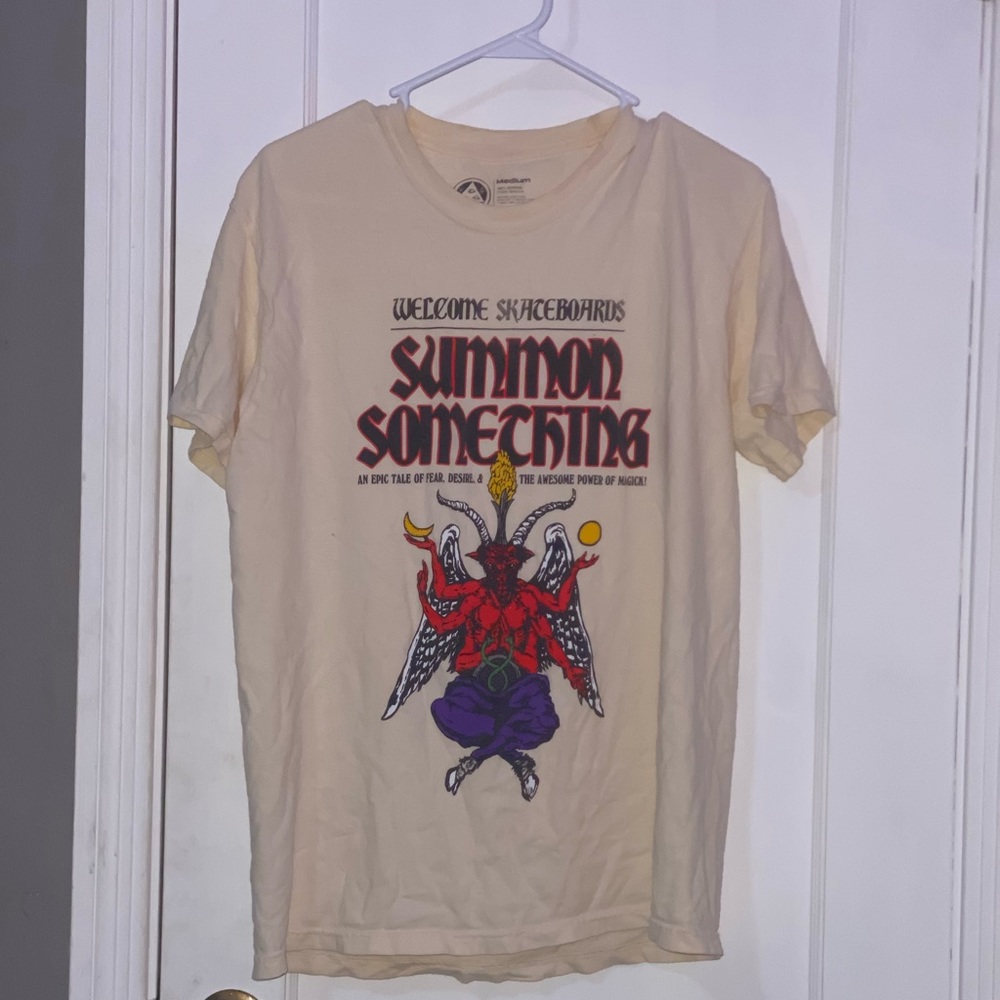 Welcome Skateboards Cream Short Sleeved T-Shirt